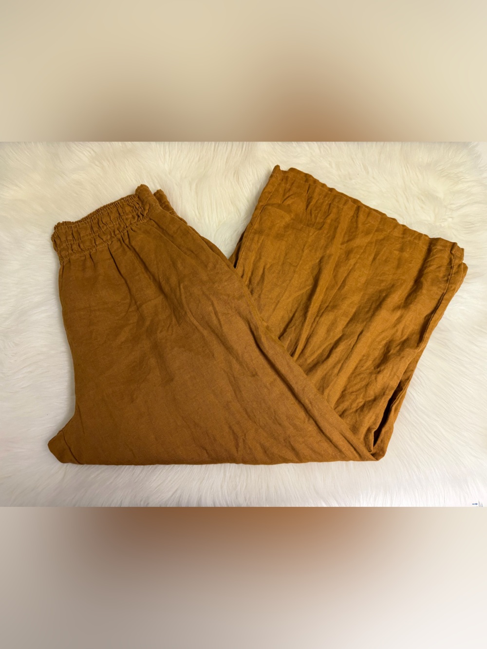 Linen wide leg pants - Picture 3 of 5
